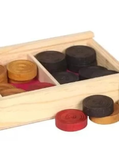 Synco Bulldog Carrom Coins With Special Wood Box