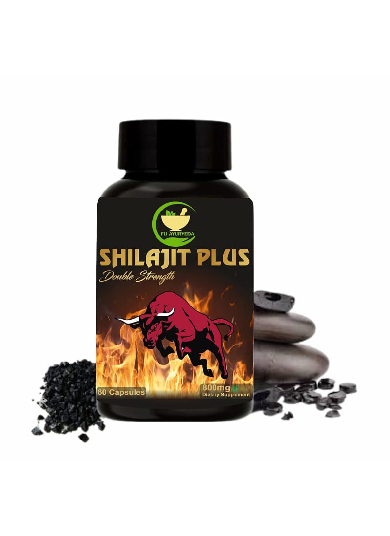 FIJ AYURVEDA Shilajit/Shilajeet Plus Extract Capsule | Premium Shilajit | for Men & Women – 800mg 60 Capsules