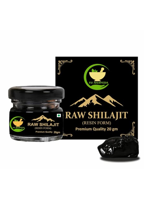 FIJ AYURVEDA Ayurvedic Raw Shilajit/Shilajit Resin (Semi Liquid) for Men & Women - 20Gm (Pack of 1)