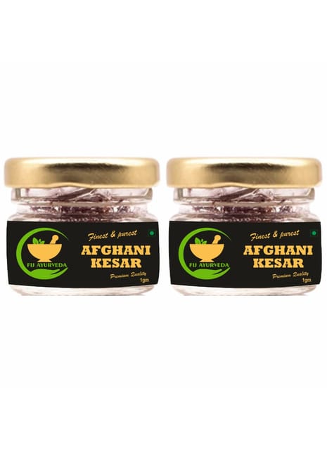 FIJ AYURVEDA Natural & Finest A++ Grade Afghani Kesar Thread Saffron/ Keshar/ Zafran /Jafran for Pregnant Women – 2GM (Combo Pack)