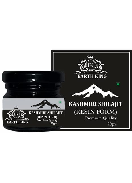 EARTH KING Kashmiri Shilajit/Shilajeet Resin | Raw Shilajit | Shudh Shilajit | Original Shilajit (Semi Liquid) - 20Gm (Pack of 1)