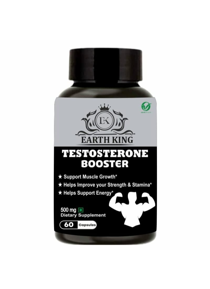 EARTH KING Testosterone Booster Capsule for Men & Women – 500mg 60 Capsules (Pack of 1)