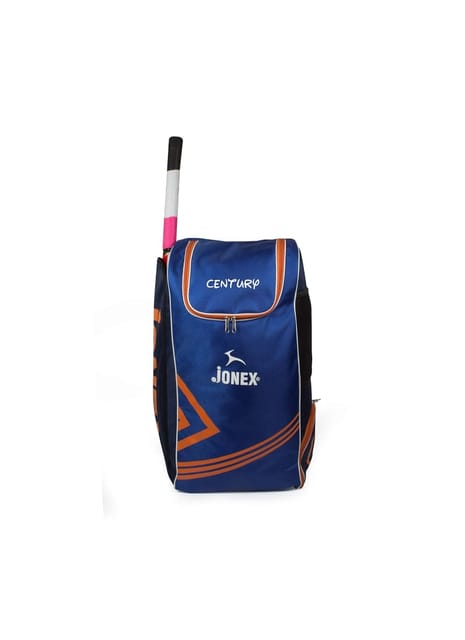 JJ Jonex Backpack Century Cricket Kit Bag with Shoe Compartment (Orange/Blue) (MYC)