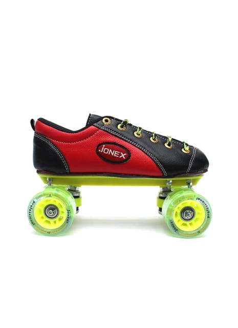 JJ Jonex Shoe Skates, Shoe Skates for Kids, Fix Body Shoe Skates (4 UK/Ind, Black Red- Professional)