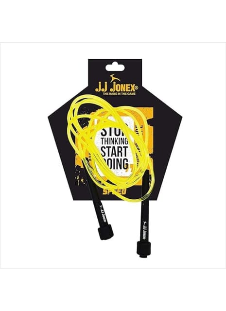 JJ Jonex Speed Adjustable Skipping Rope Gym,Home and Fat Burner Fitness Workout (MYC) (YELLOW)