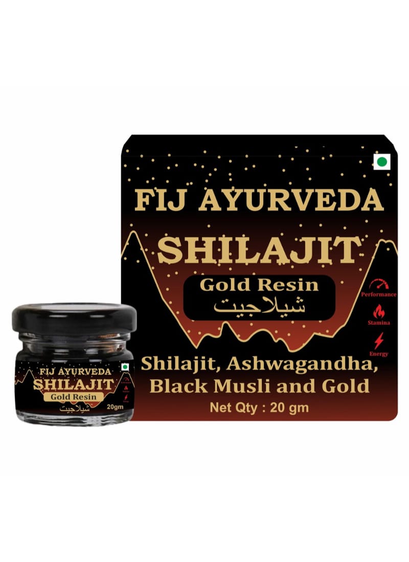 FIJ AYURVEDA Shilajit/Shilajit Gold Resin |Shilajit| Shilajeet for Men & Women - 20Gm (Pack of 1)