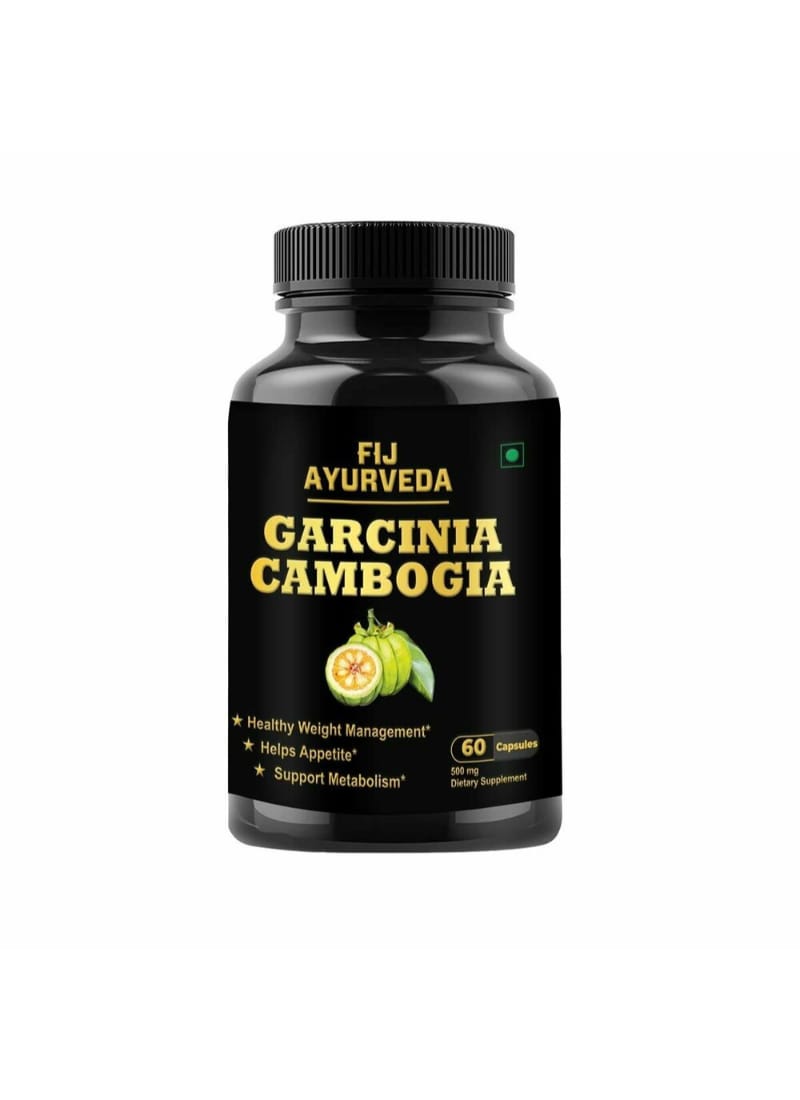 FIJ AYURVEDA Garcinia Cambogia Capsule for Weight Loss Capsule for Men & Women - 500mg 60 Capsules