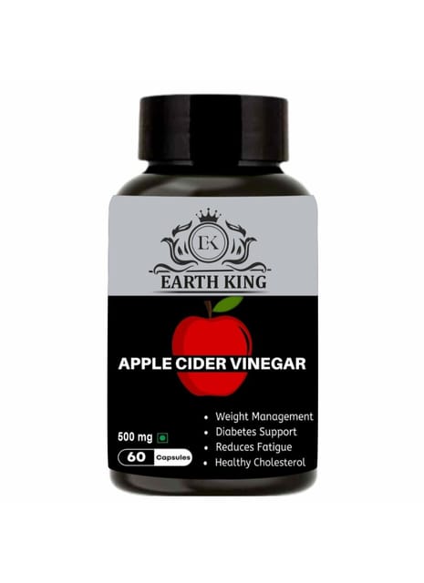 EARTH KING Apple Cider Vinegar Capsules for Weight loss for Men & Women - 500mg 60 Capsules