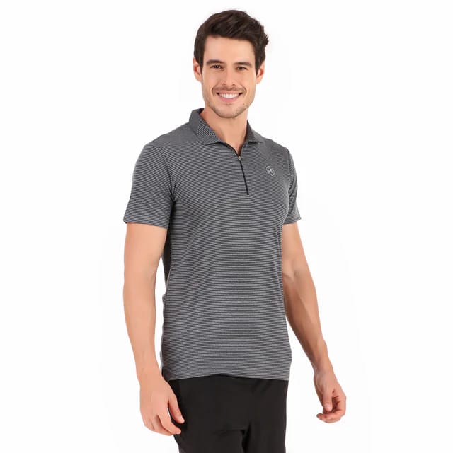 Performance Polo Collar Tshirt For Men (Anchor Grey)