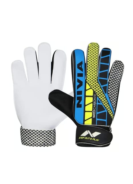 Nivia Carbonite Web Football Goal keeping Gloves Assorted Color